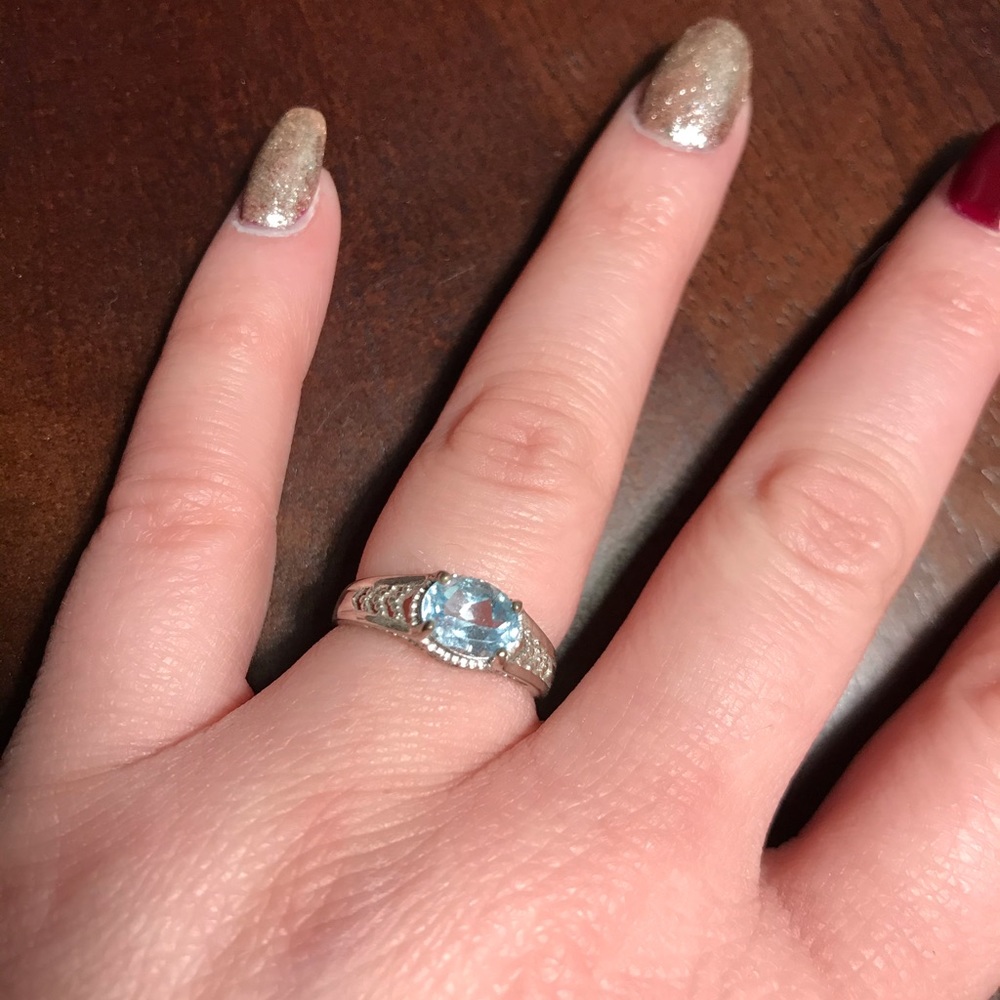 💧Aqua Blue Gemstone Ring💧